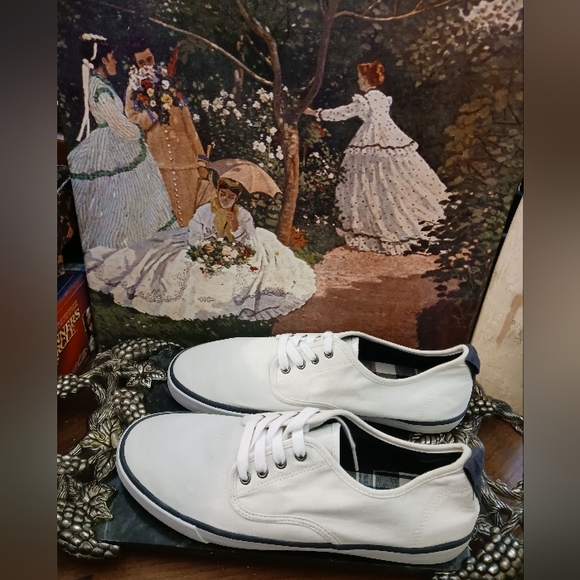 🛍👟H&M Man's White Canvas Sneakers Size 👟 9 U.S.A.,👕🩳A Fantastic Buy.📦 - Picture 16 of 16